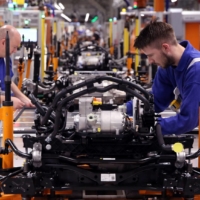 A Volkswagen factory in Zwickau, eastern Germany. The carmaker said Monday that it would set up six battery factories in Europe by 2030 as it ramps up its shift into electric vehicles. | AFP-JIJI