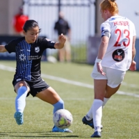 Sky Blue forward Nahomi Kawasumi (left) has declined to participate in the upcoming torch relay for the 2020 Tokyo Olympics. | USA TODAY / VIA REUTERS