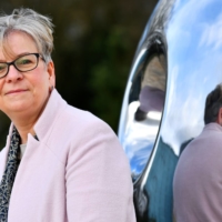 Sharon Peacock, director of COVID-19 Genomics UK, on the grounds of the Wellcome Sanger Institute\'s campus | REUTERS 