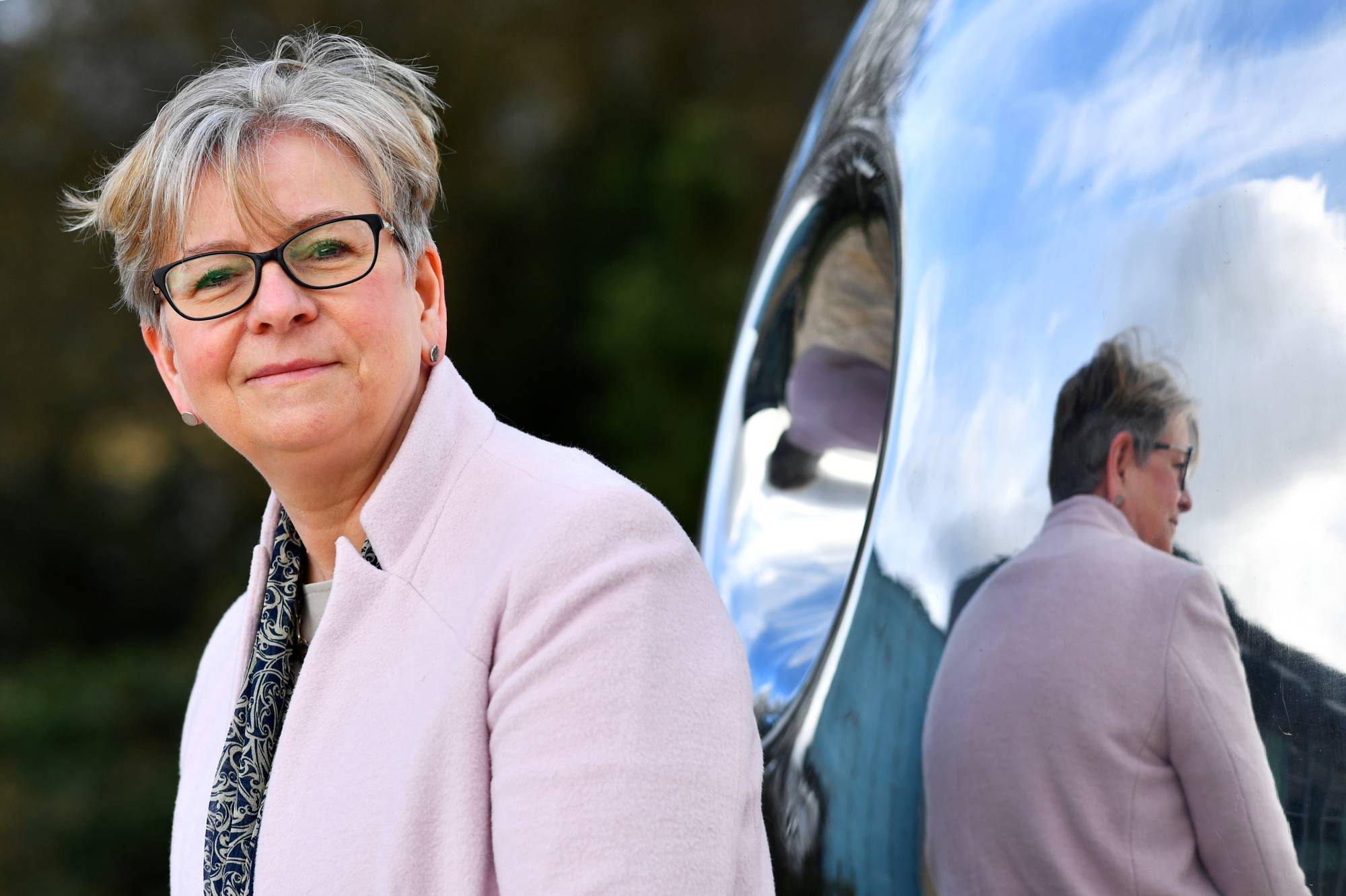 Sharon Peacock, director of COVID-19 Genomics UK, on the grounds of the Wellcome Sanger Institute's campus | Reuters 