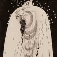 Sayume Tachibana, \"Anchin and Kiyohime\" (1926), Yayoi Museum