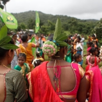 Adivasi tribe members during a celebration on the occasion of International Day of the World\'s Indigenous People, in a forest in Mumbai, in August last year.  | REUTERS