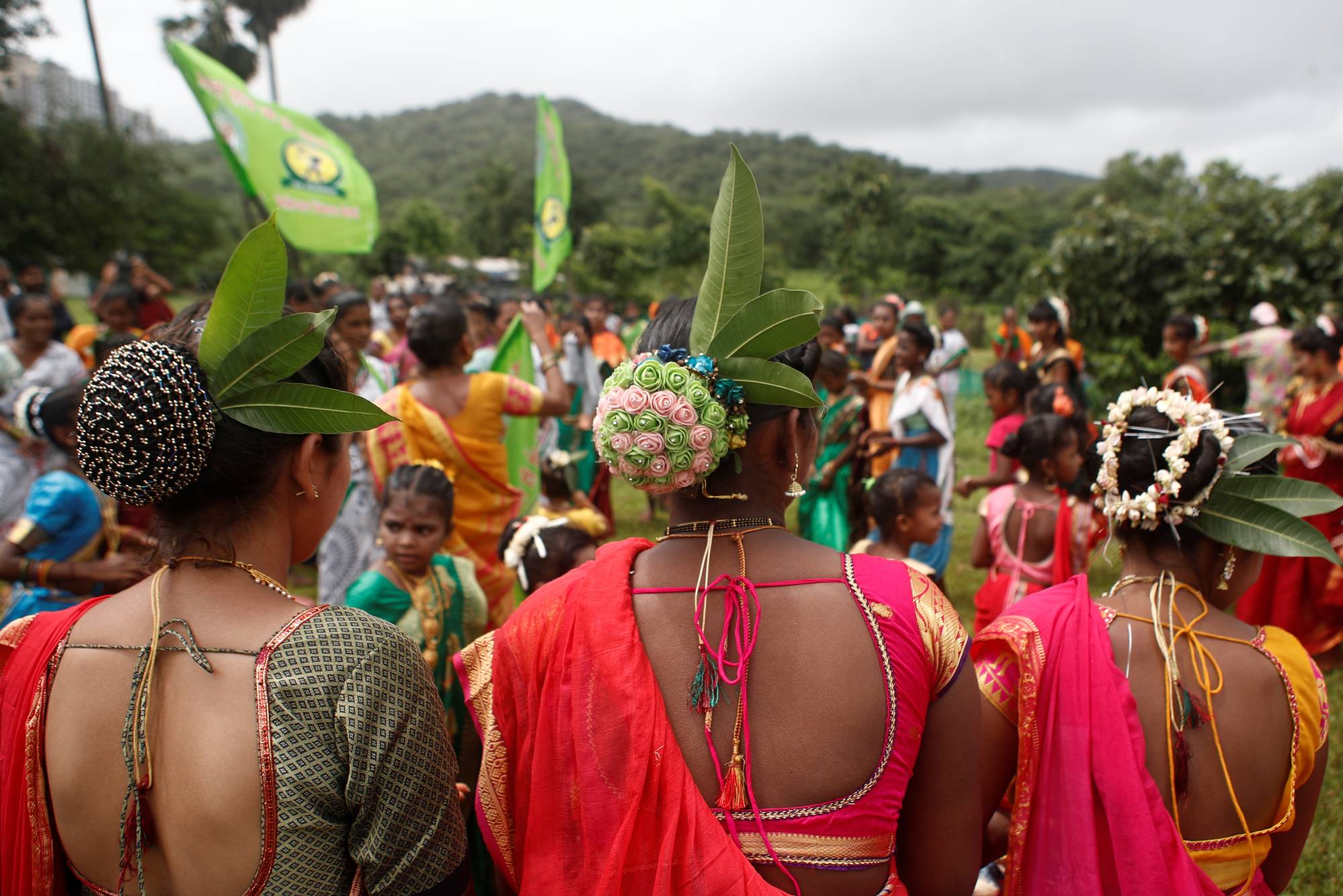 Adivasi tribe members during a celebration on the occasion of International Day of the World's Indigenous People, in a forest in Mumbai, in August last year. | REUTERS