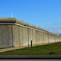 A section of the exterior wall of HMP Elmley in Leysdown-on-Sea on the Isle of Sheppey, England.  | REUTERS