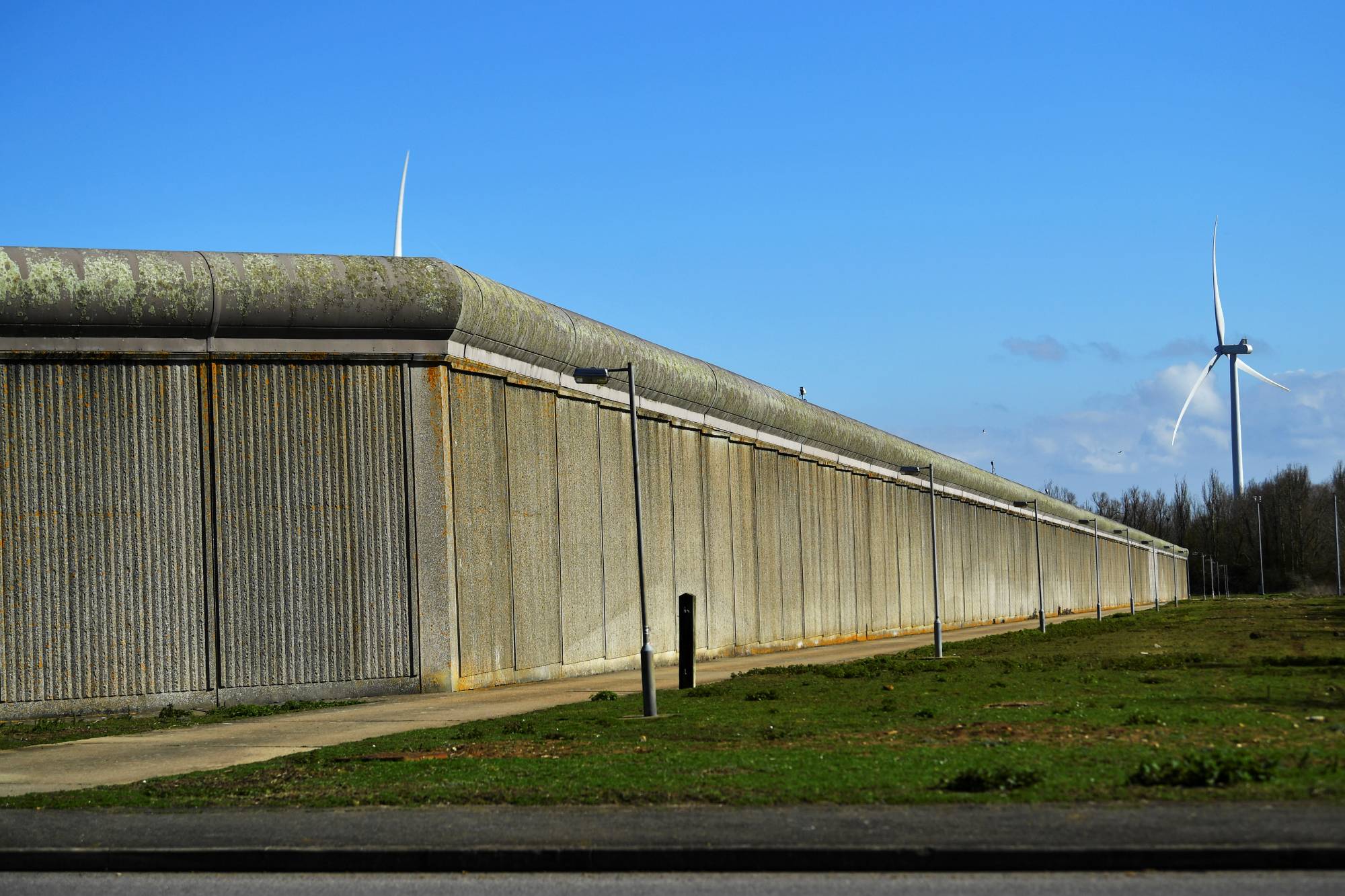 A section of the exterior wall of HMP Elmley in Leysdown-on-Sea on the Isle of Sheppey, England. | REUTERS