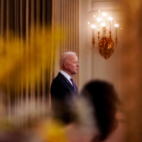 U.S. President Joe Biden speaks at the White House on Friday. | AMR ALFIKY / THE NEW YORK TIMES