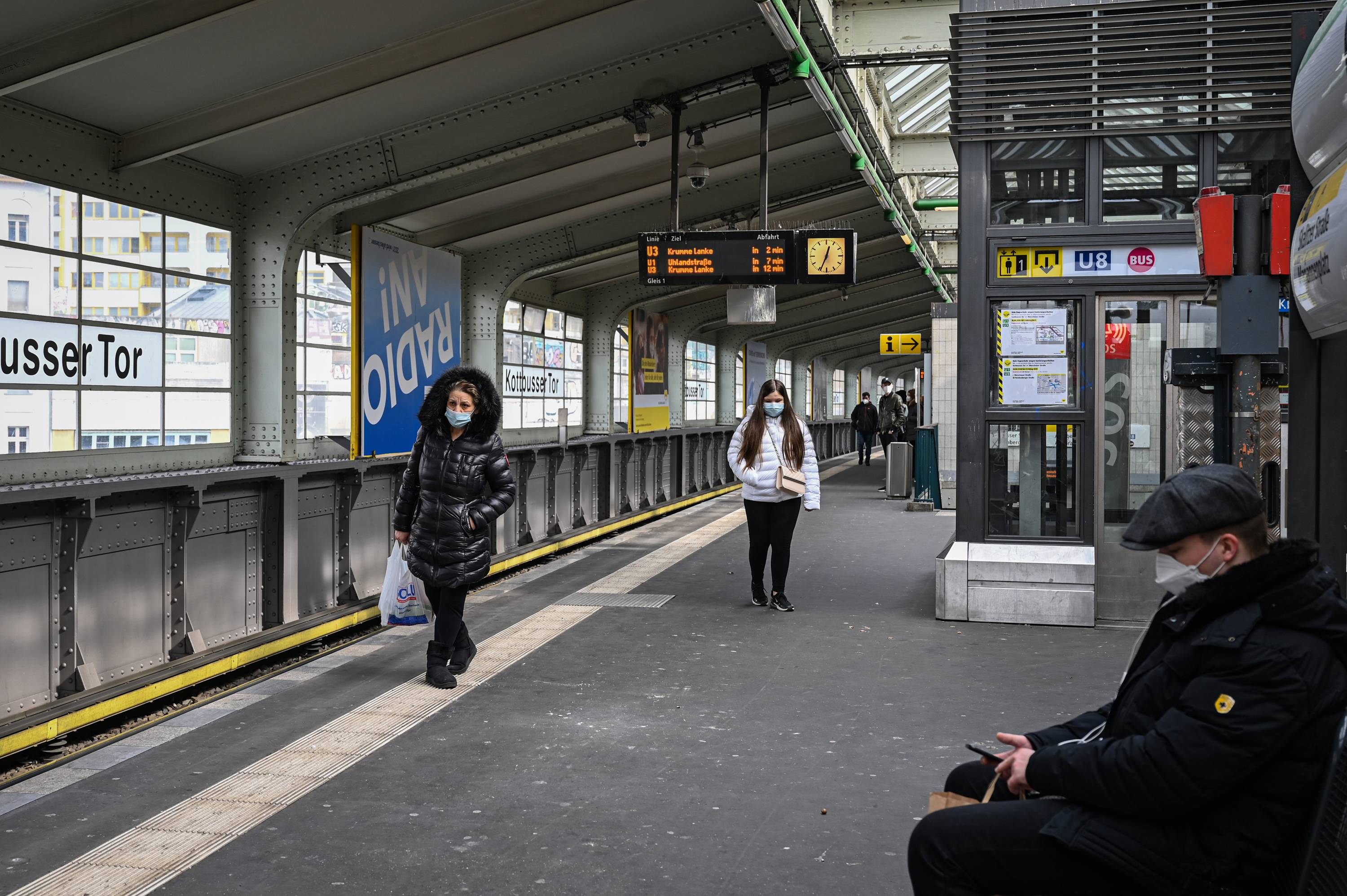 A nearly empty train platform in Berlin on March 24. | Lena Mucha / The New York Times