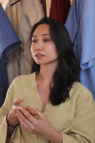 Sense of style: Mima Osawa creates garments with an eco-conscious approach for her clothing line, Mono Handmade. 