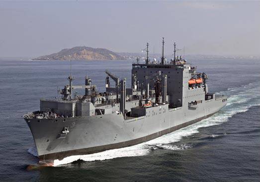 The U.S. Navy's Alan Shepard supply vessel, which sailed through Japanese-claimed waters in the vicinity of the Tsushima Strait between Kyushu and South Korea on Dec. 15. | U.S. NAVY