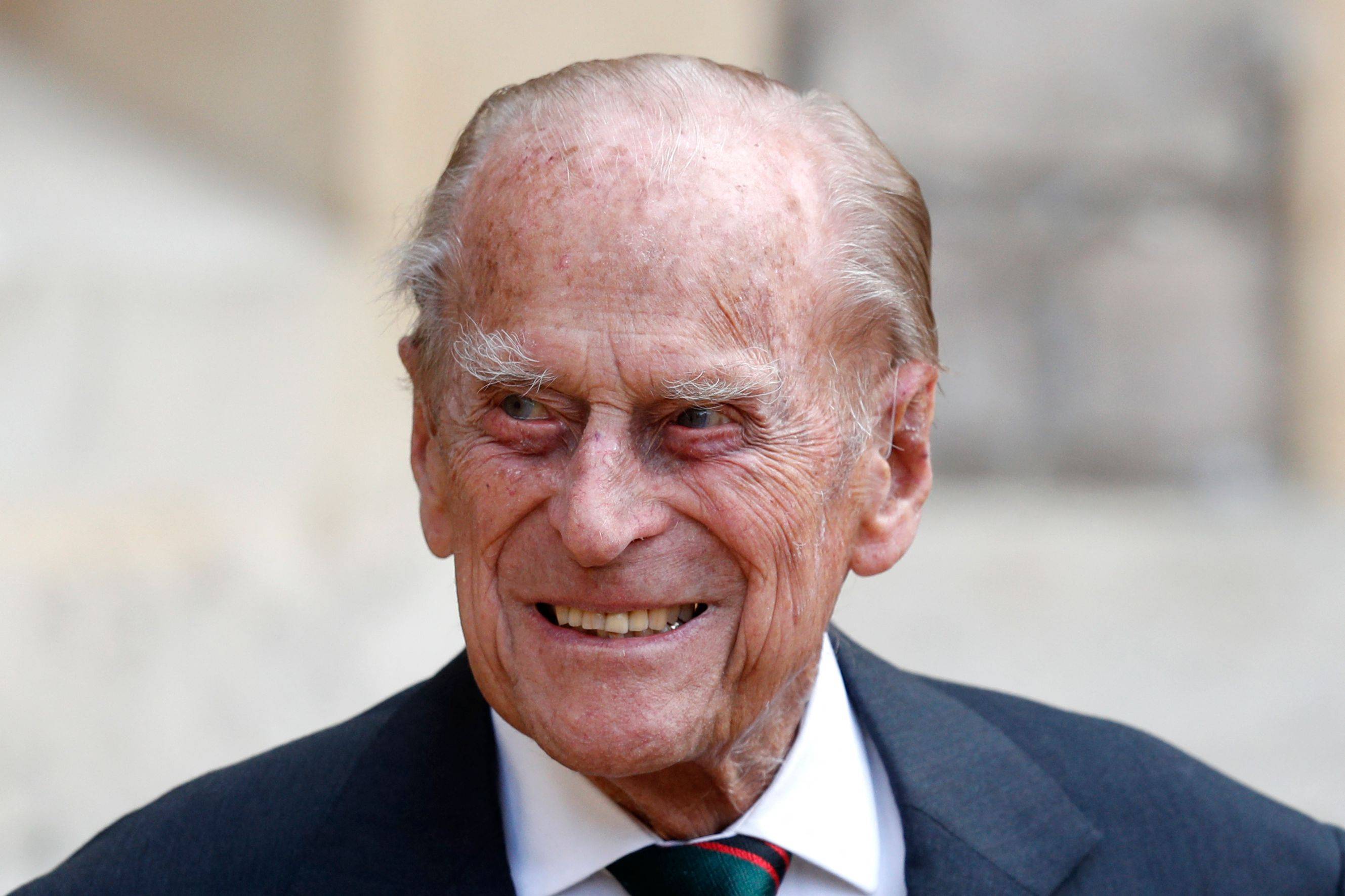 Prince Philip takes part in the transfer of the Colonel-in-Chief of The Rifles ceremony at Windsor Castle in July 2020. | POOL / VIA AFP-JIJI