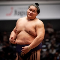Terunofuji has rebounded from several injuries to return to sumo\'s second-highest rank of <i>ozeki</i>. | JOHN GUNNING

