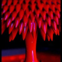 Artist and scientist Sachiko Kodama’s “Gravity Garden” is a montage of footage of her ferrofluid sculptures swirling and morphing into different shapes. | © SACHIKO KODAMA
