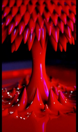 Artist and scientist Sachiko Kodama’s 'Gravity Garden' is a montage of footage of her ferrofluid sculptures swirling and morphing into different shapes. | © SACHIKO KODAMA 