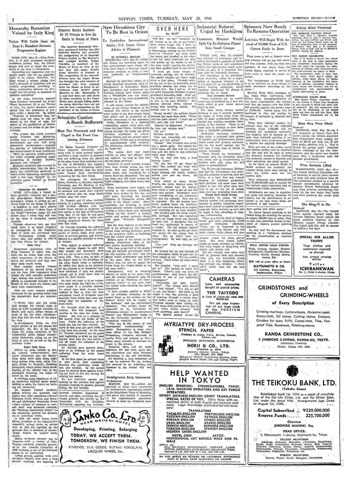 1946 | THE JAPAN TIMES