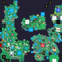 A map of the lands within The Sandbox gaming virtual world | SANDBOX / VIA REUTERS