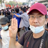 Yuki Kitazumi, 45, was arrested and taken from his home in Myanmar\'s largest city Yangon last Sunday and is being held in prison for allegedly spreading \"fake news\" after covering protests against the military that seized power in a February coup. | FACEBOOK / VIA KYODO