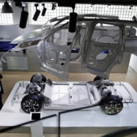 A model of a Nio electric car is displayed in Shanghai. | REUTERS 