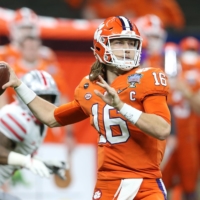Clemson quarterback Trevor Lawrence passes against Ohio State during the Sugar Bowl in New Orleans on Jan. 1. | USA TODAY / VIA REUTERS