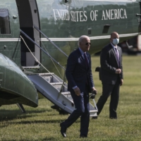 U.S. President Joe Biden arrives at the White House on Tuesday.  | BLOOMBERG 