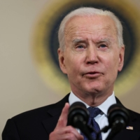 U.S. President Joe Biden delivers remarks Thursday before a ceasefire agreed by Israel and Hamas was to go into effect. | REUTERS