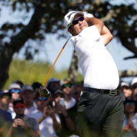 Hideki Matsuyama hits from the seventh tee during the second round of the PGA Championship in Kiawah Island, South Carolina, on Friday.  | USA TODAY SPORTS / VIA REUTERS 