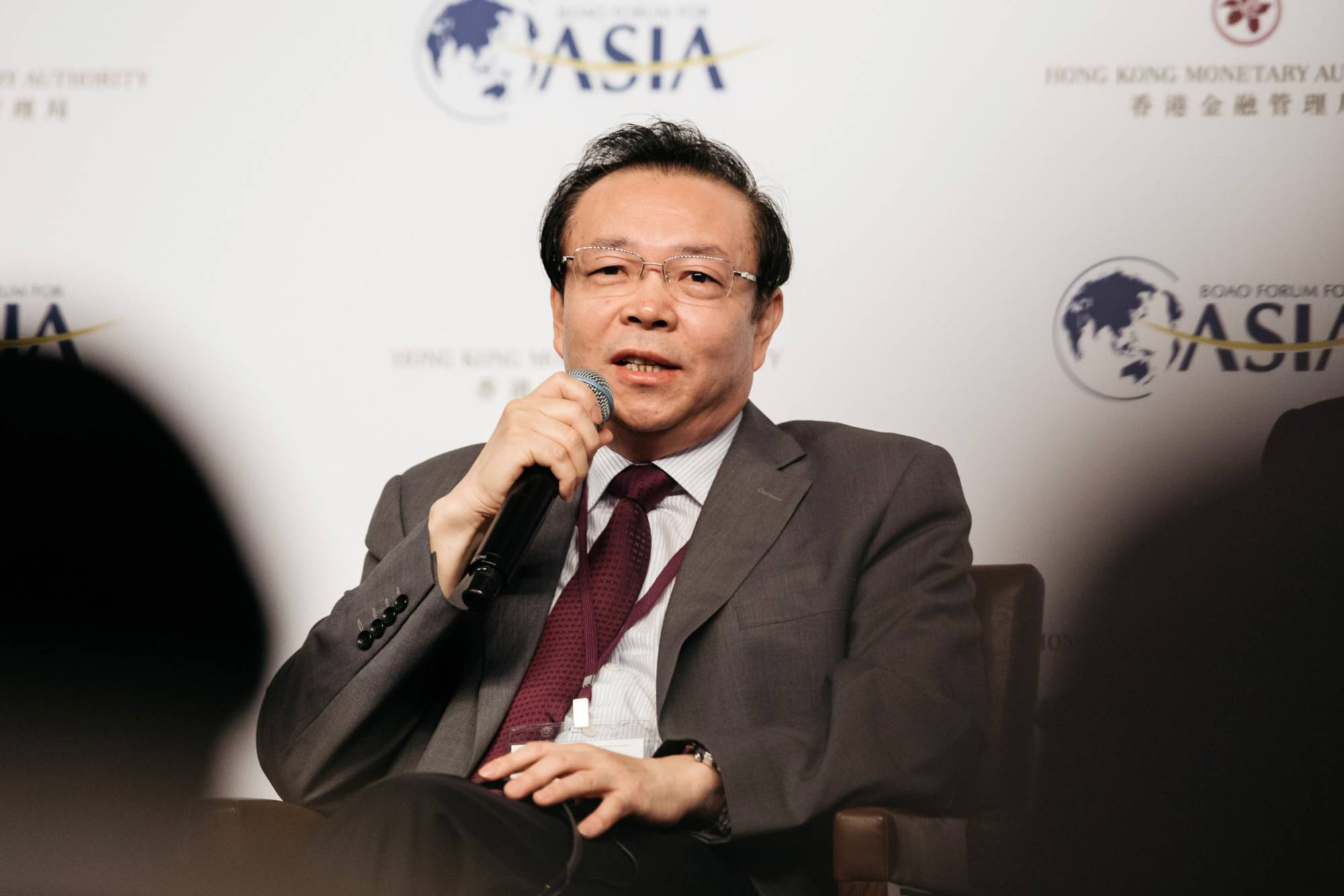 Lai Xiaomin, then the chairman of Huarong, attends the Boao Forum for Asia Financial Cooperation Conference in Hong Kong in 2016. | Bloomberg 