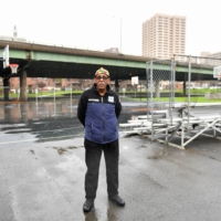 Community activist Charles Pierce-El near the I-81 freeway in Syracuse in April.  | REUTERS