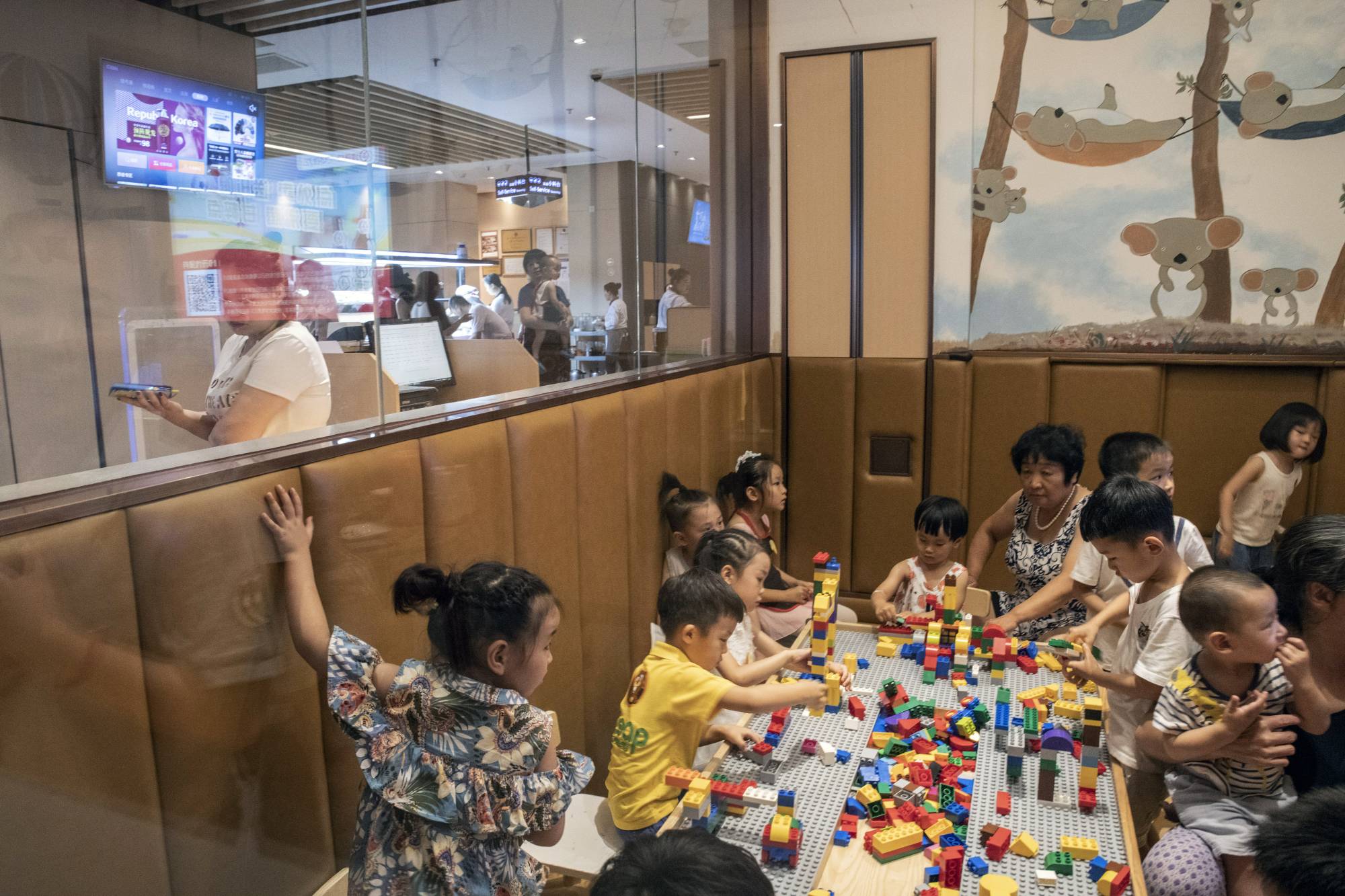 A children's play area at a restaurant in Beijing in June 2018. China has increased the number of children married couples are legally permitted to have, from two to three, in an effort to stave off a looming crisis as the birthrate in the world’s most populous country steadily falls. | Gilles Sabrie / The New York Times