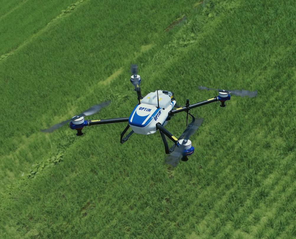 Optim Corp. obtained a patent for the world's first drone that can pinpoint harmful insects and precisely inject them with pesticide, helping to reduce the amount of chemicals used. | OPTIM CORP. / VIA KYODO