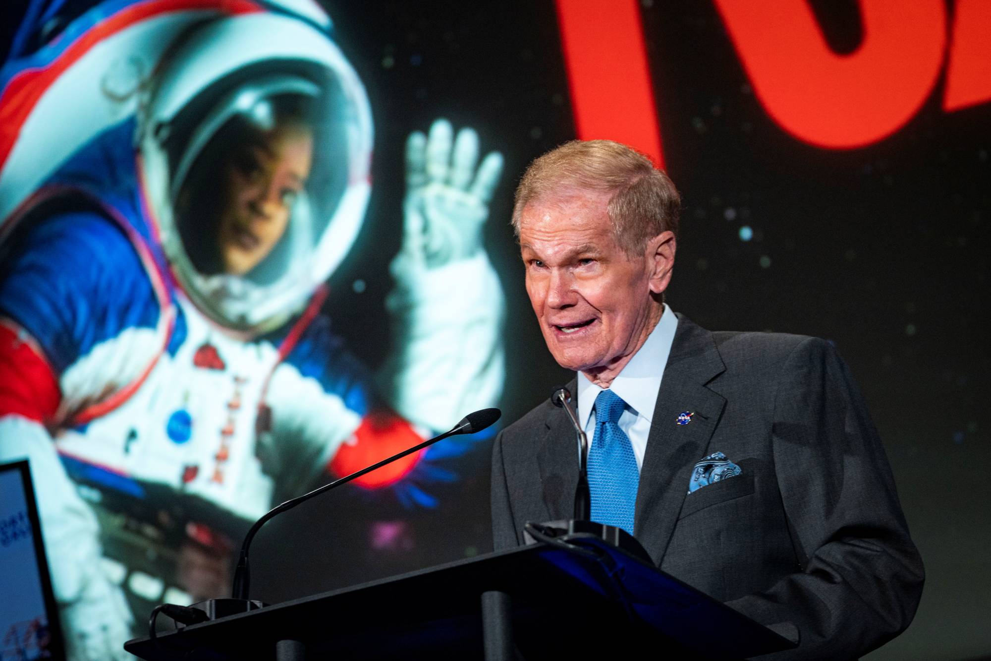 NASA Administrator Bill Nelson speaks at NASA headquarters in Washington on Wednesday. | Reuters 