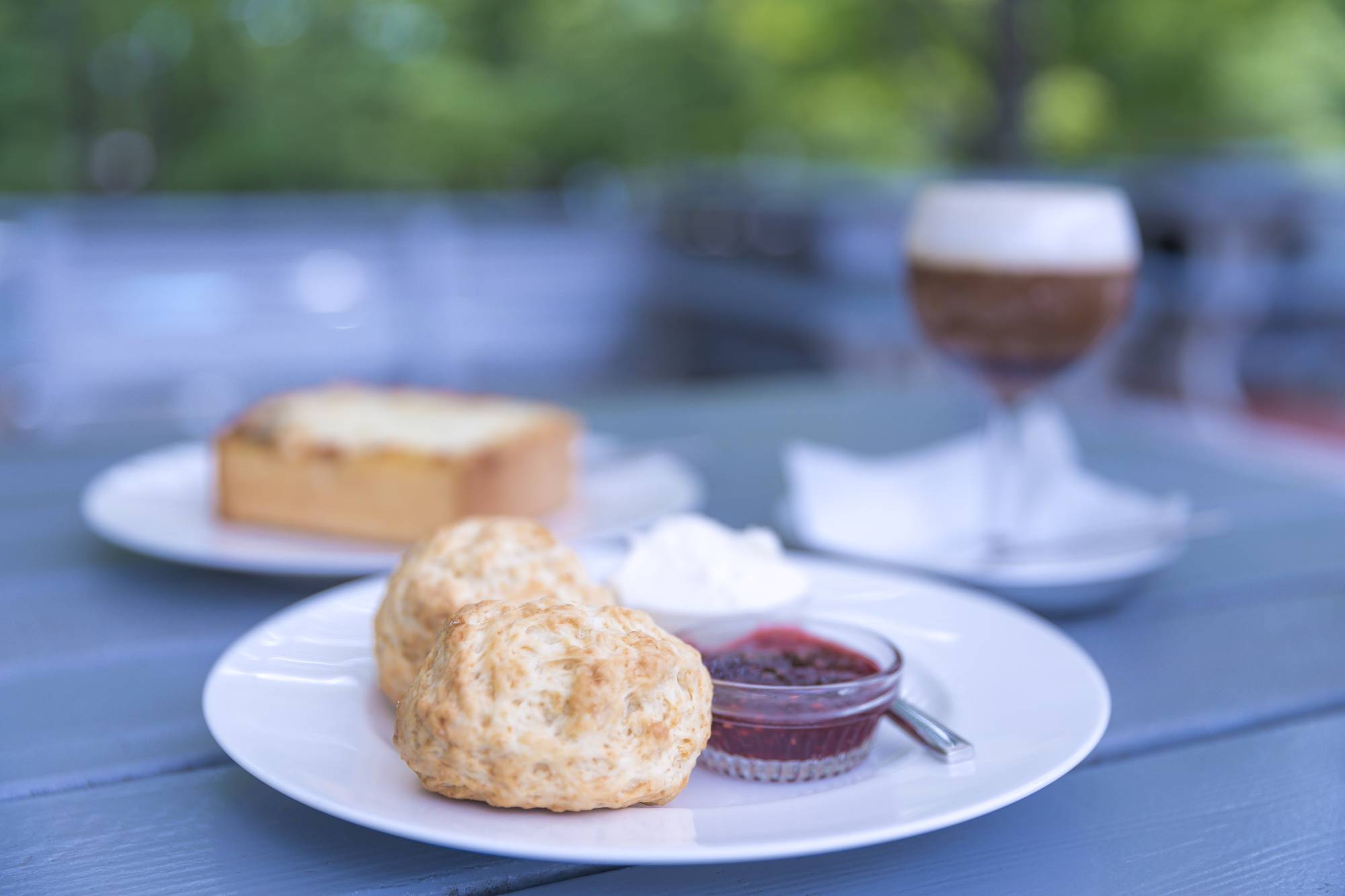 Scones with cream and jam have become a signature menu item at Shozo Kikuchi’s empire of cafes. | Solveig Boergen 