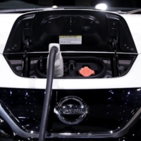 A Nissan Motor Co. Leaf electric vehicle  | BLOOMBERG 