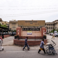 The Sawai Man Singh Hospital in Jaipur, India, on June 3. While the virus has affected the poor across the globe, the impact has been exponentially greater for some in countries like India where public spending on health care is among the lowest in the world. | BLOOMBERG