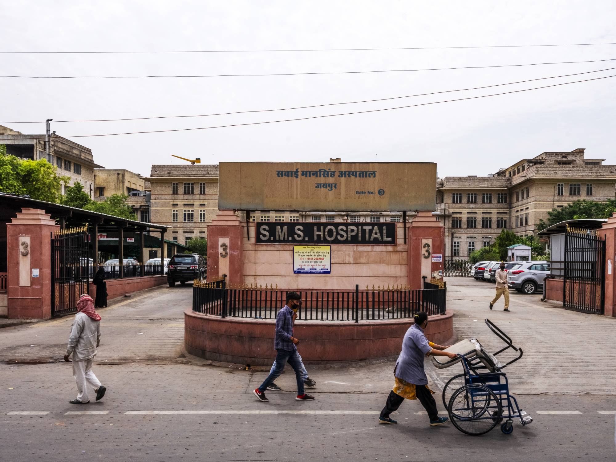 The Sawai Man Singh Hospital in Jaipur, India, on June 3. While the virus has affected the poor across the globe, the impact has been exponentially greater for some in countries like India where public spending on health care is among the lowest in the world. | Bloomberg