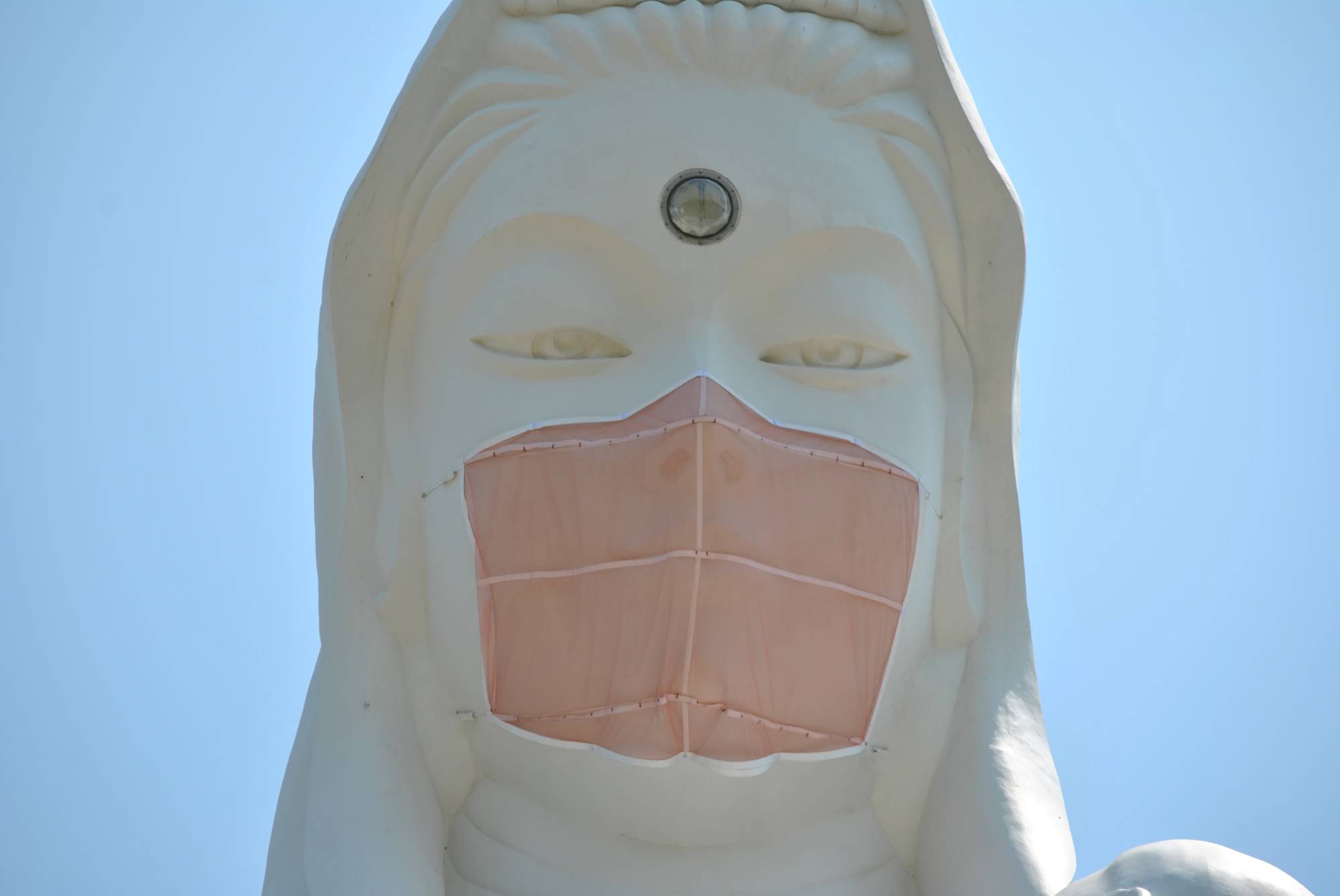The statue of Kannon is usually visited by people wanting to pray for the safe delivery of babies and to ask for blessings for their newborns. | Houkokuji Aizu Betsuin / via REUTERS