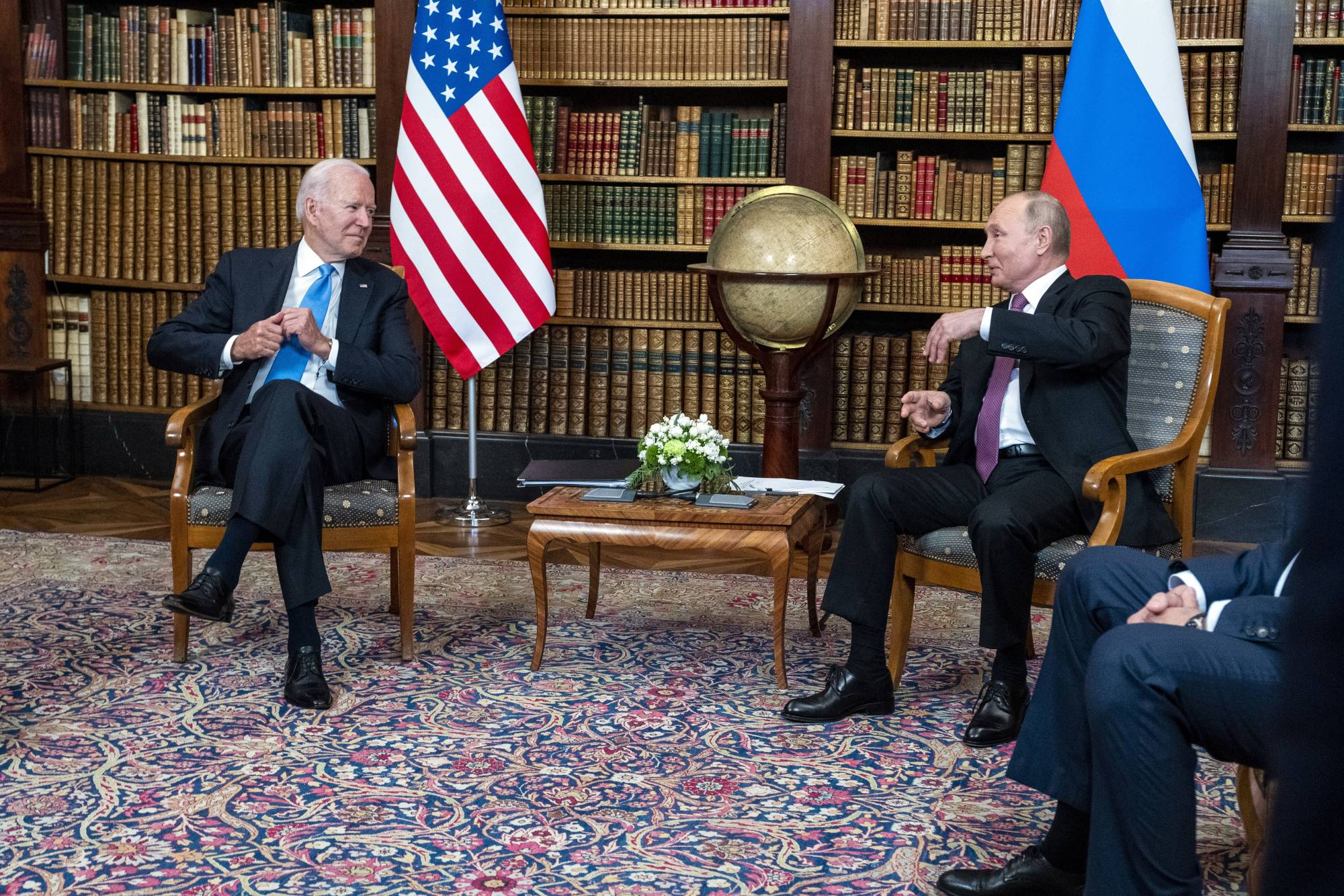 U.S. President Joe Biden meets with Russian President Vladimir Putin in Geneva on Wednesday. | Doug Mills / The New York Times
