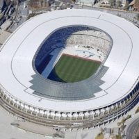 The National Stadium will host the opening ceremony of the Tokyo 2020 Olympic Games on July 23. | KYODO