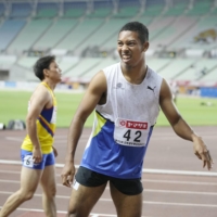 Former national 100-meter record holder Abdul Hakim Sani Brown could still qualify for the 200 despite pulling out of the event at the national championships in Osaka. | KYODO