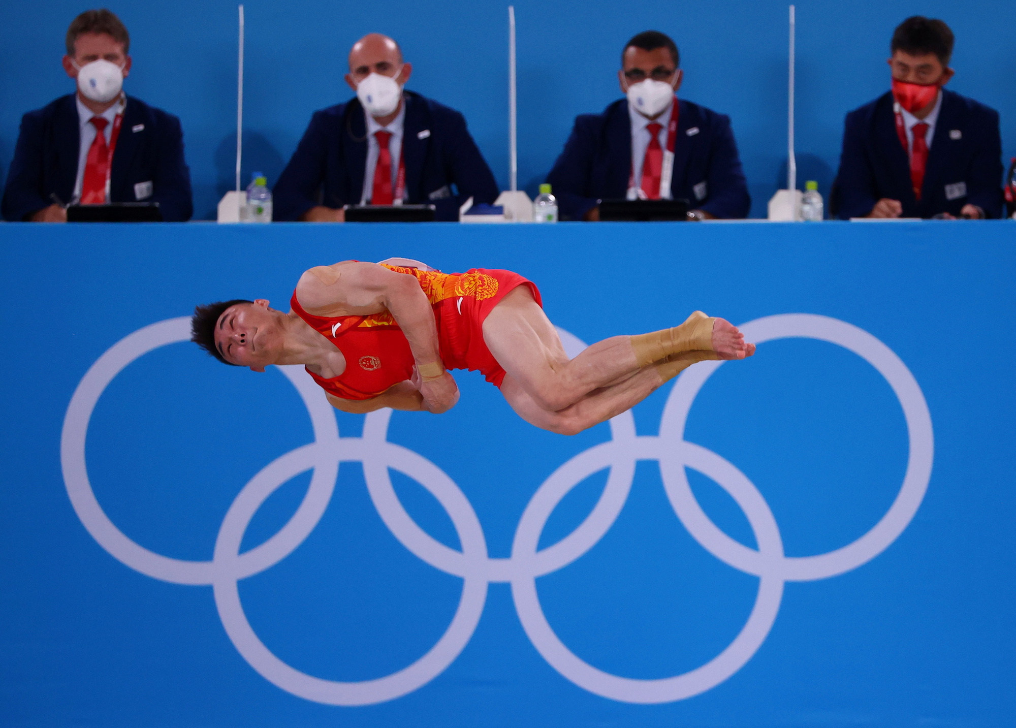 Sun Wei of China in action during the floor exercise. | REUTERS