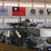An Indigenous Defense Fighter (IDF) fighter jet and missiles are seen at Makung Air Force Base in Taiwan\'s offshore island of Penghu last September. | REUTERS