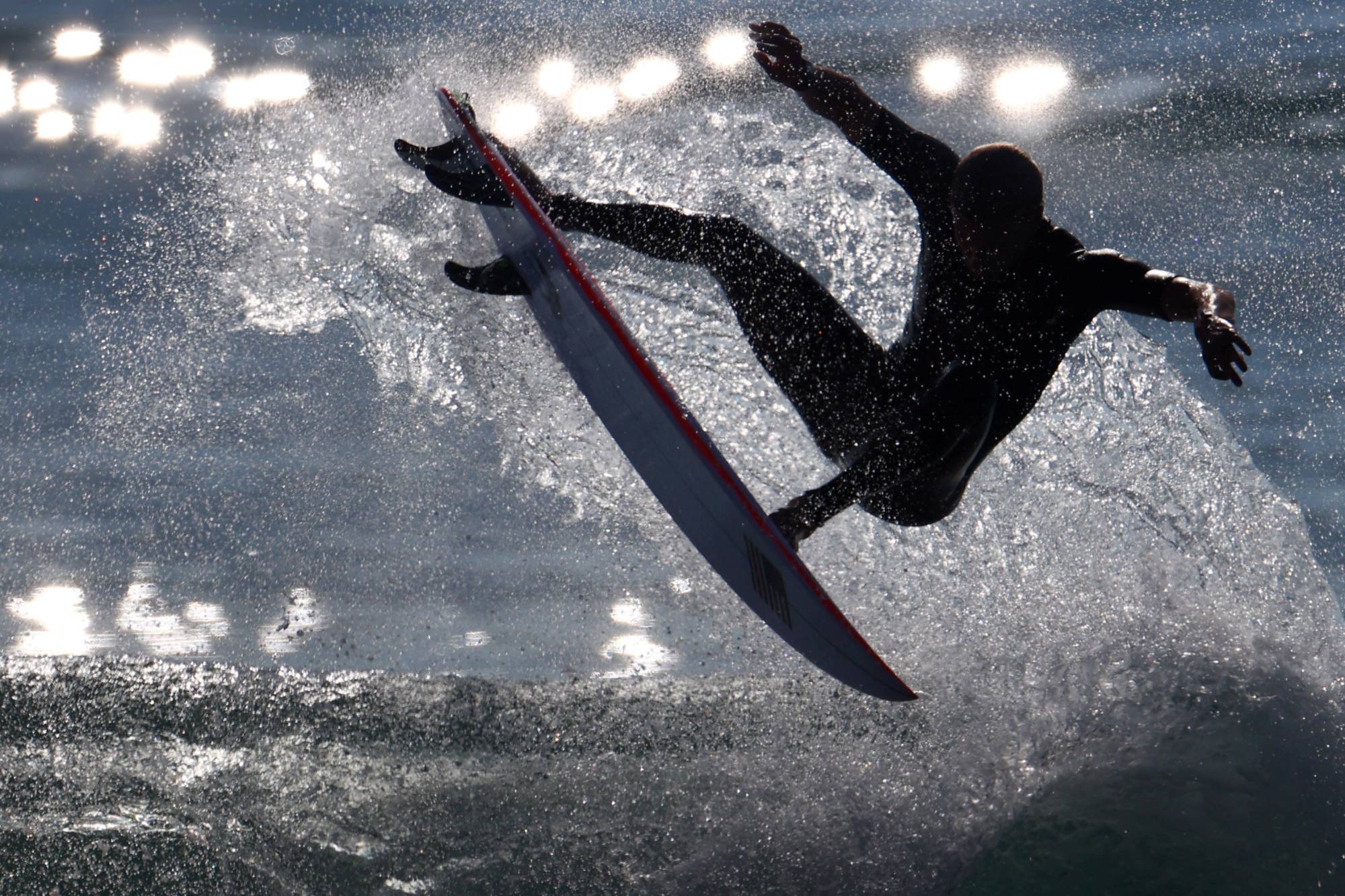 Kolohe Andino of the United States during training at Tsurigasaki Surfing Beach | REUTERS