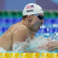 Chase Kalisz swims during the 400 IM final at Tokyo Aquatics Centre on Sunday. | REUTERS