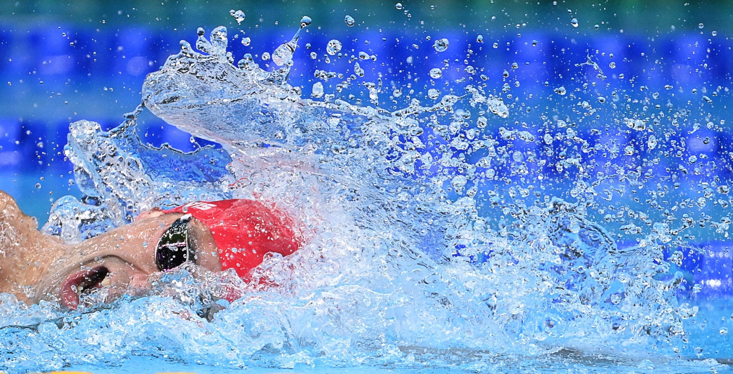 Britain's Calum Jarvis competes in a heat for the men's 4x200m freestyle relay swimming event. | AFP-JIJI