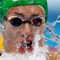 Tatjana Schoenmaker of South Africa in action during the women\'s 200-meter breaststroke  | REUTERS