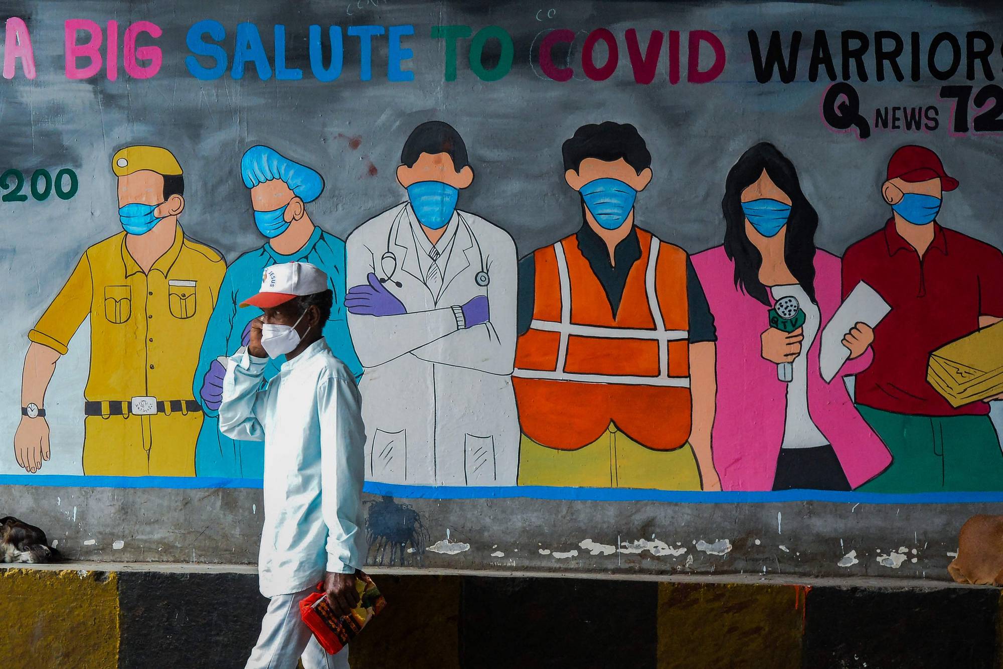 A mural in Hyderabad, India  | AFP-JIJI