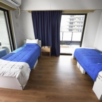 Cardboard beds used in the Tokyo 2020 athletes village | KYODO
