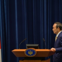 Prime Minister Yoshihide Suga on July 8 | BLOOMBERG