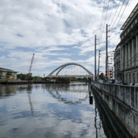 The Binondo-Intramuros Bridge under construction in Manila in June | BLOOMBERG 