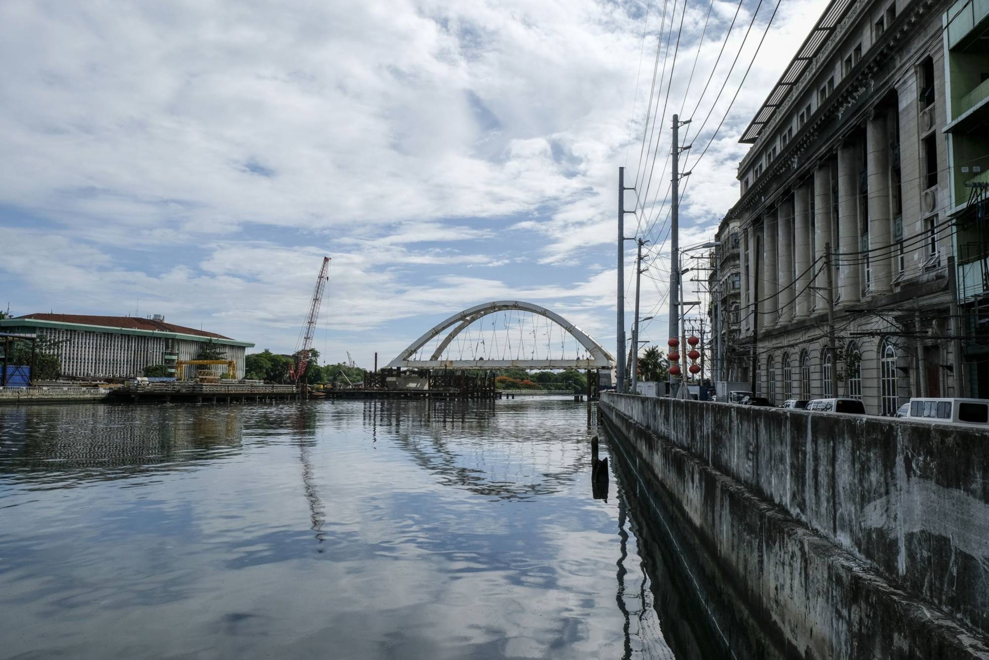 The Binondo-Intramuros Bridge under construction in Manila in June | Bloomberg 