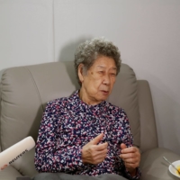 Former South Korean \"comfort woman\" Kang Il-chul speaks during an interview at the House of Sharing in Gwangju-si, Gyeonggi-do, South Korea, on May 4. | REUTERS